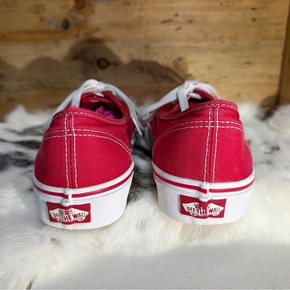 Vans Red and White Sneakers - Picture 5 of 10